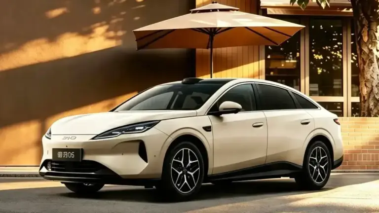 schräge Frontansicht des 2027 des BYD Seal 06