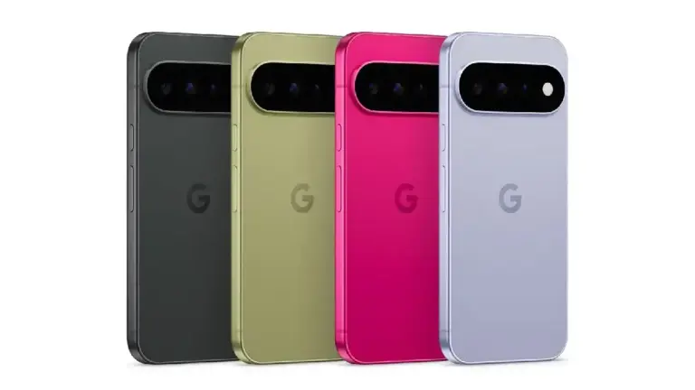 Google Pixel 11 in den 4 Farben Frost, Pistachio, Hibiscus und Obsidian