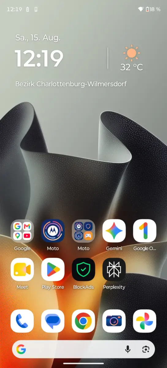 Homescreen des Motorola Edge 70 Max Homescreen des Motorola Edge 70 Max
