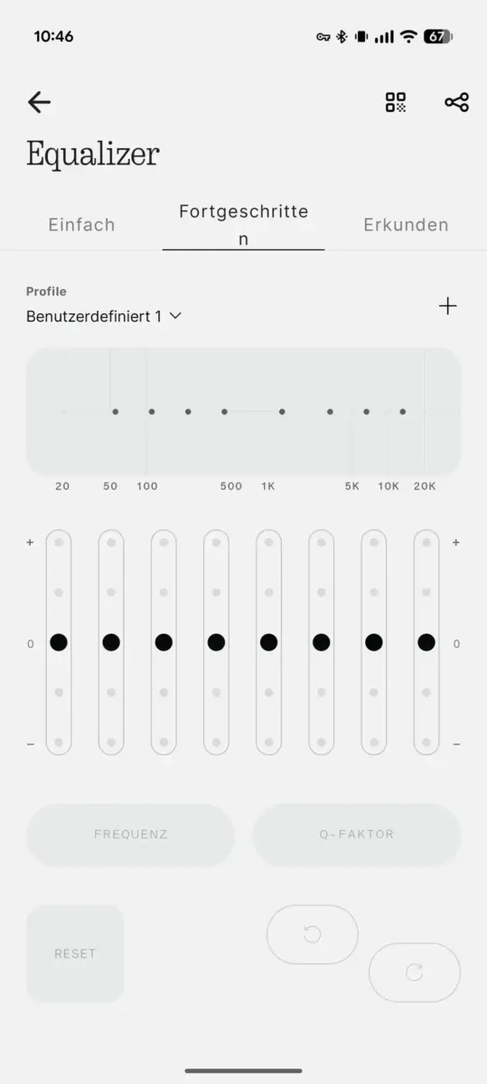 8-Band-Equalizer der Nothing-X App 8-Band-Equalizer der Nothing-X App