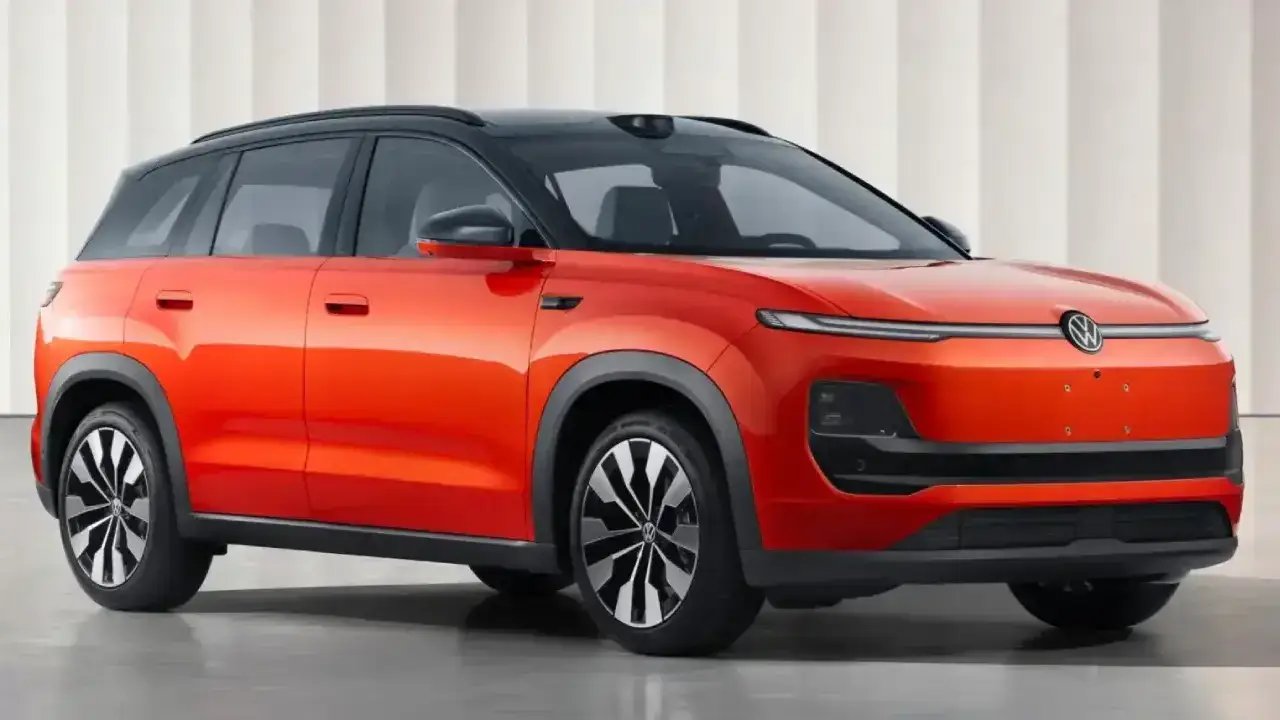 schräge Frontansicht des kommenden VW ID. Era 5X