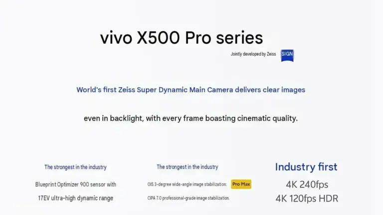 Vivo X500-Series Kamera-Teaser