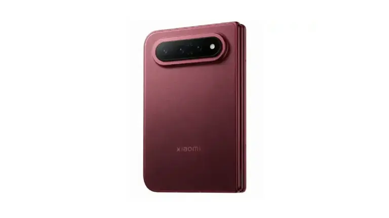 Leak des Design des kommenden Xiaomi 18 Fold in Burgunder-Rot