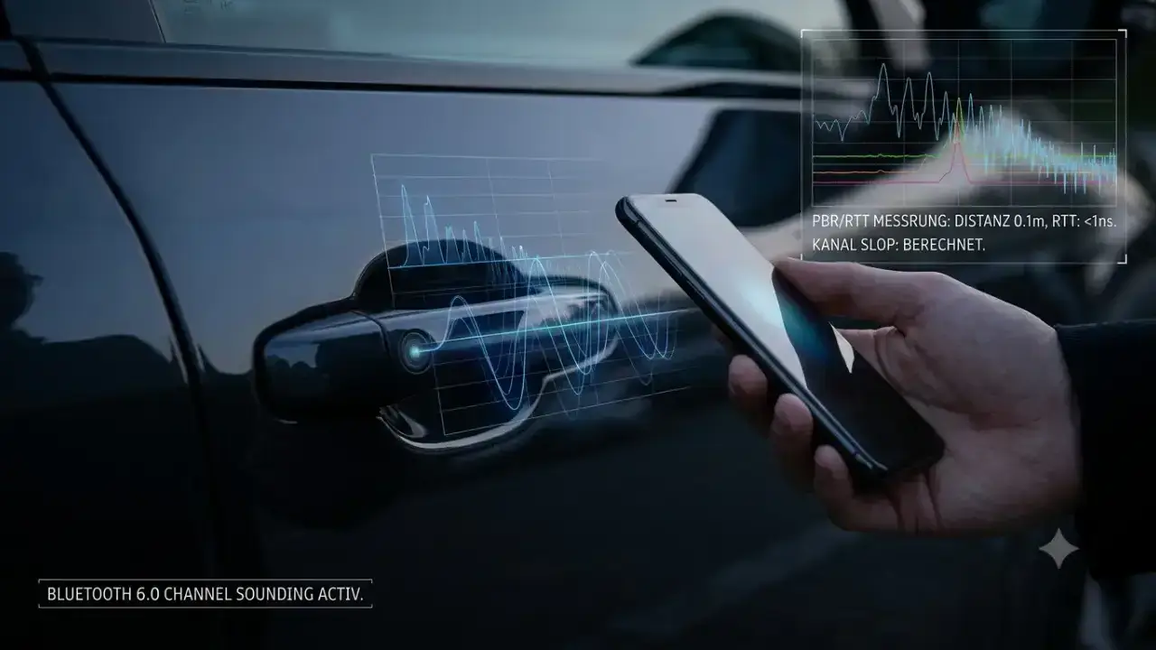 Physikalische Phasenmessung bei Bluetooth 6.0 verhindert Relais-Angriffe auf digitale Fahrzeugschlüssel.