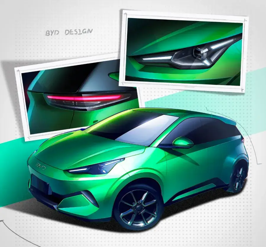 Design-Skizzen zum neuen BYD Seagull Design-Skizzen zum neuen BYD Seagull