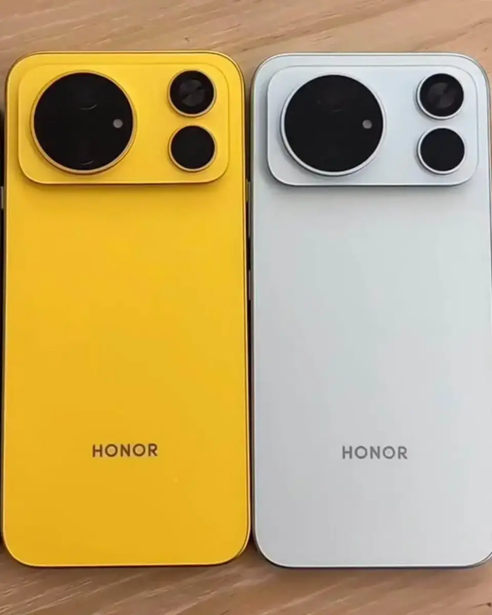 Leak der kommenden Honor Magic 9 Super Edition in weiß und gelb Leak der kommenden Honor Magic 9 Super Edition in weiß und gelb
