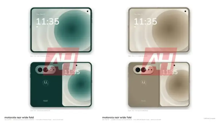 Render des breiten Motorola Foldable