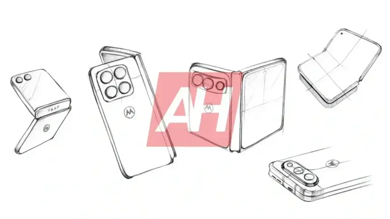 Design-Skizzen eines kommenden Motorola Wide Foldable