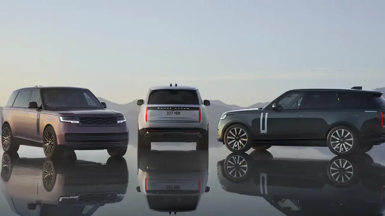 Range Rover Electric in 3 Farben in 3 Ansichten