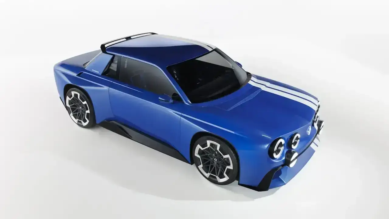 Sicht von schräg oben auf das Renault 8 Gordini Concept