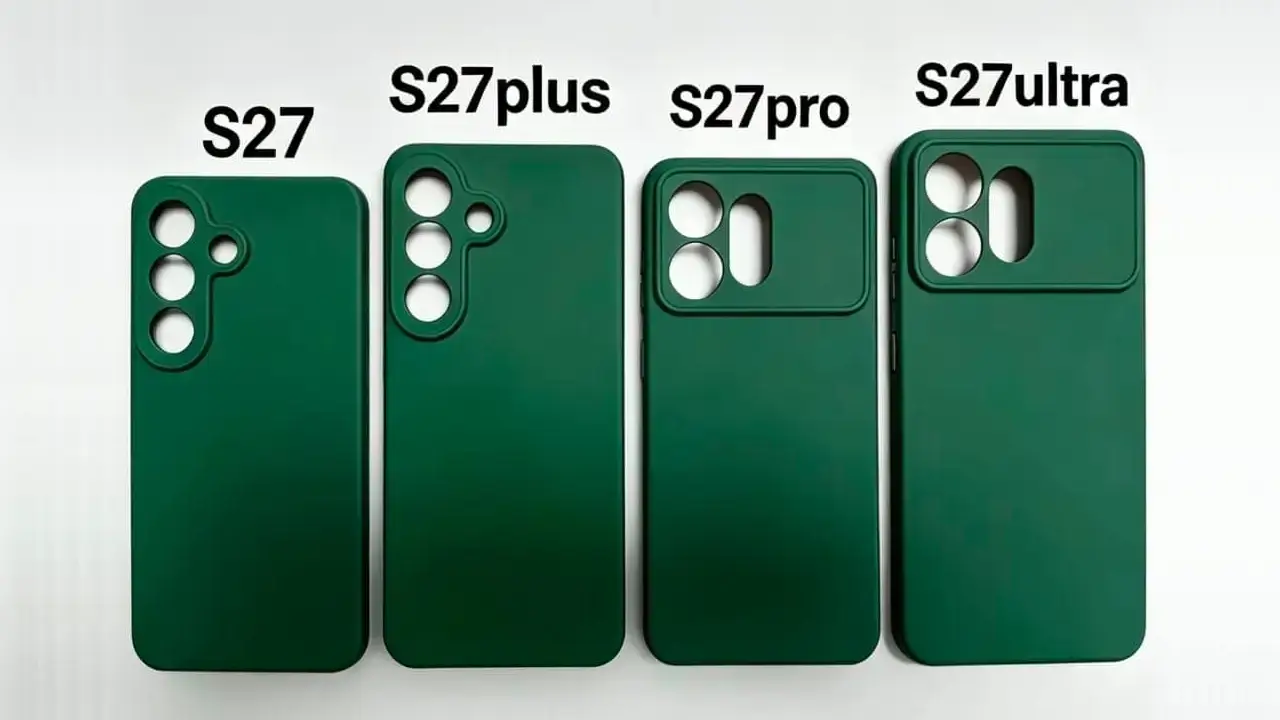 Hüllen der 4 kommenden Modelle der Samsung Galaxy S27-Reihe