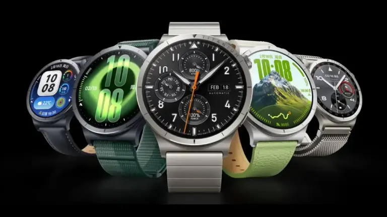Vivo Watch 6 mit verschiedenen Armbändern und unterschiedlichen Watchfaces