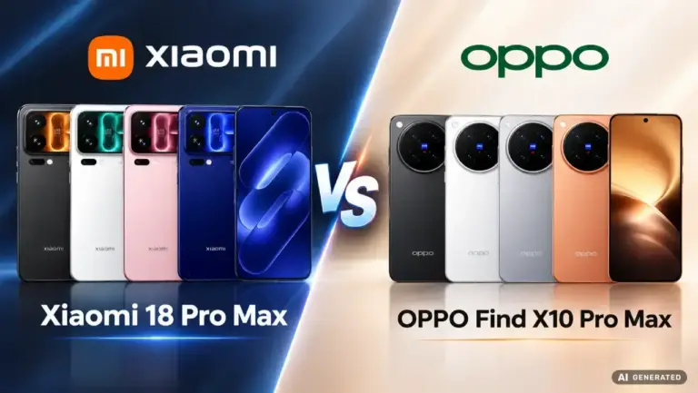 KI-generierte Darstellung Xiaomi gegen OPPO: Flaggschiff-Smartphones im Vergleich
