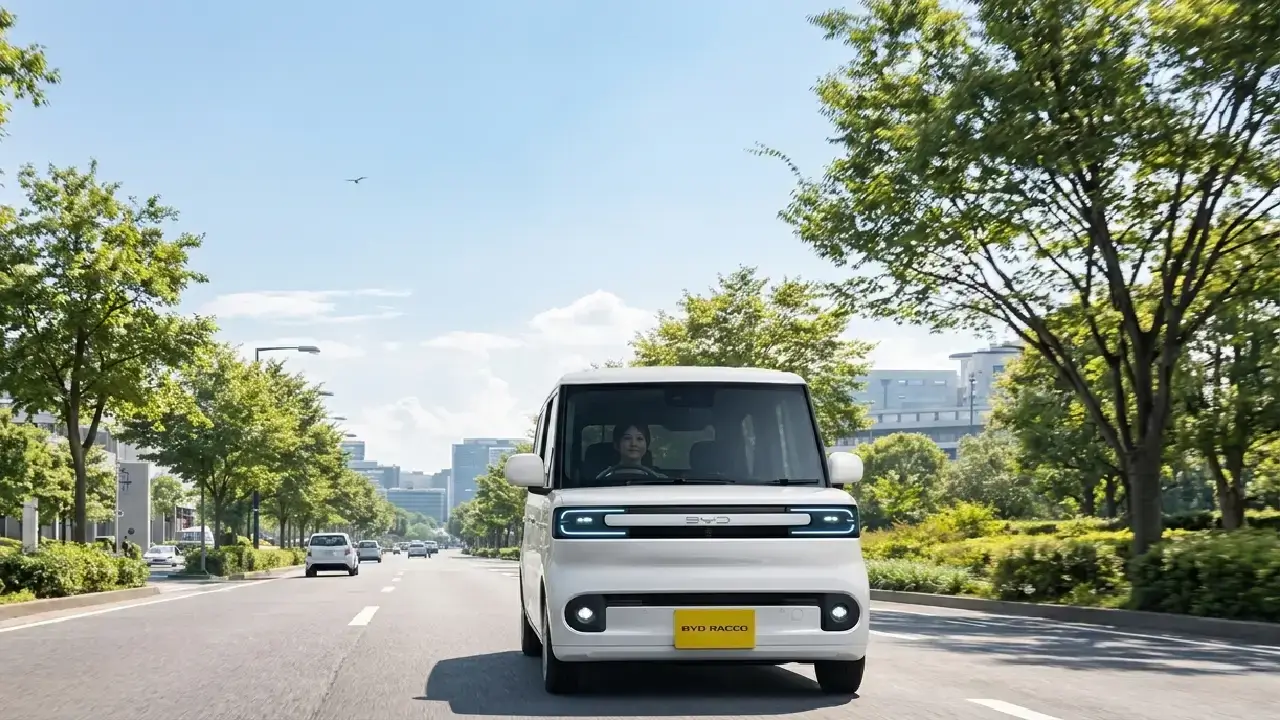 elektrischer BYD Racco in der Stadt
