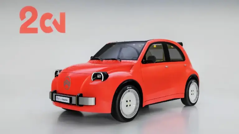 schräge Forntansicht der Citroën 2CV