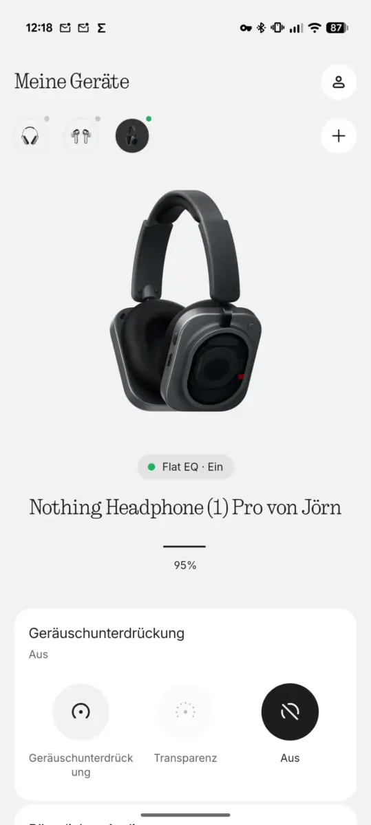 Nothing X App Screenshot der Headphone (1) Pro Nothing X App Screenshot der Headphone (1) Pro