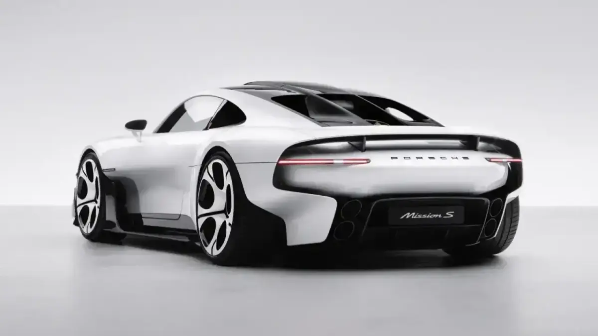 Heckansicht des Porsche Mission S Heckansicht des Porsche Mission S