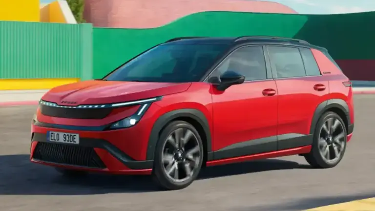 schräge Frontansicht des Škoda Epiq Sportline