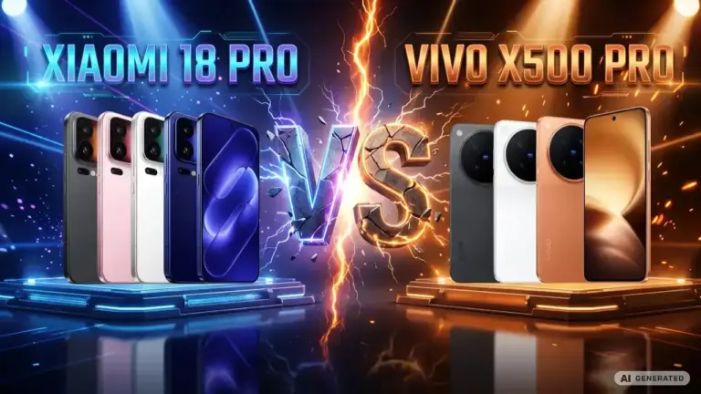 KI-generierte Darstellung Xiaomi 18 Pro gegen Vivo X500 Pro Flaggschiff-Duell