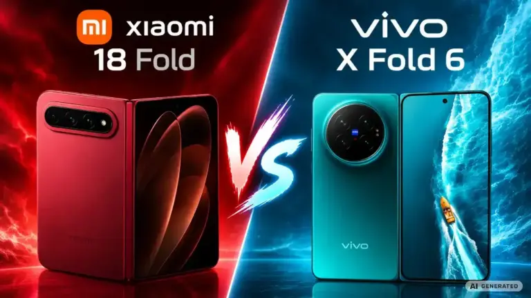 KI-generierte Darstellung Xiaomi 18 Folg gegen vivo X Fold 6