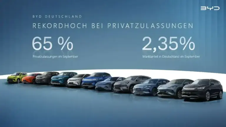 BYD Zulassungen privat September 2026