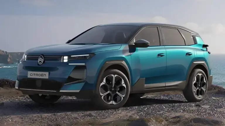 schräge Seitenanasicht Citroën ë-C5 Aircross 2027